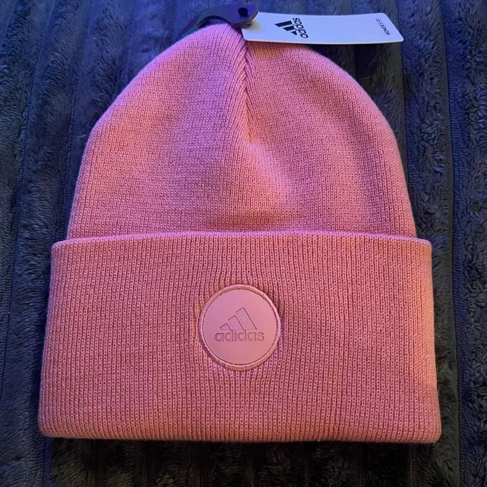 Adidas Women’s Wide Cuff 2 Fold Beanie Semi Pink Spark